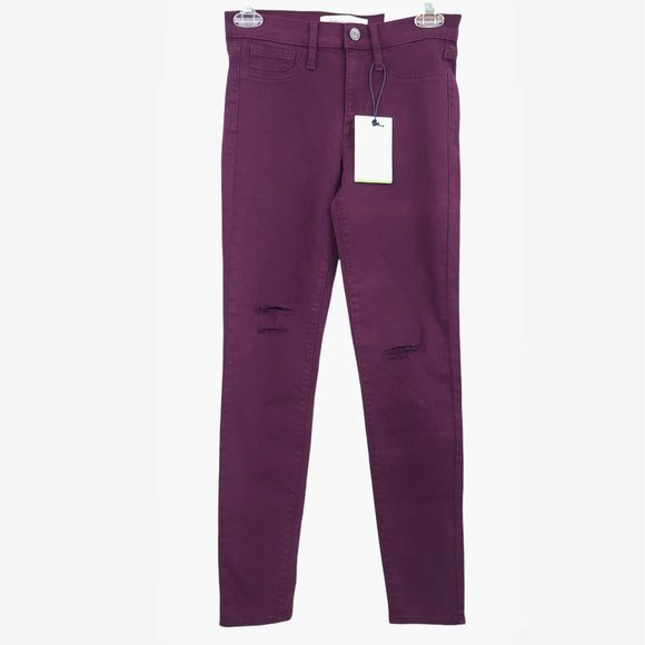 Gap Easy Leggings NEW High Stretch Super Skinny Jeans Distressed Ripped Size 25 - Picture 1 of 10